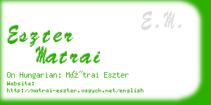 eszter matrai business card